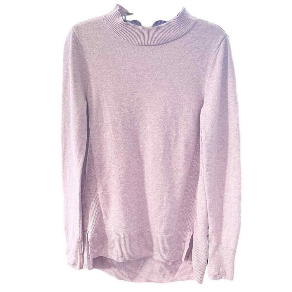 Duluth Trading Co Merino Wool Tunic Sweater XS Washable Hi-Low Purple Minimalist